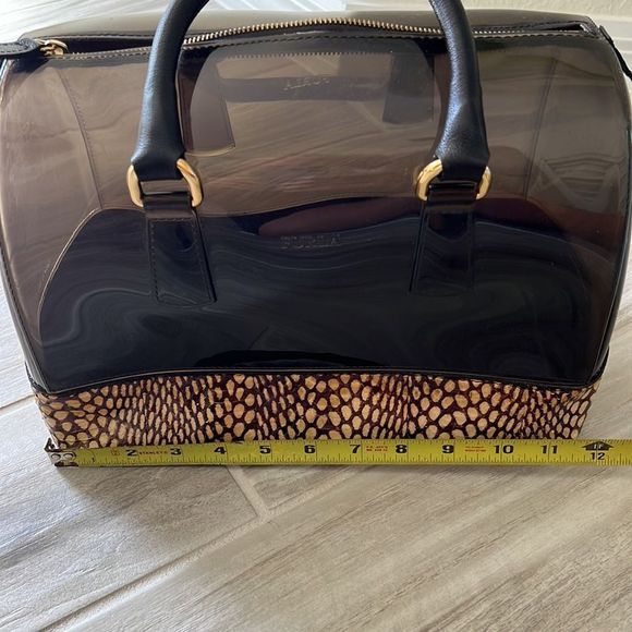 Furla leopard print leather bottom candy jelly bag - Picture 8 of 10